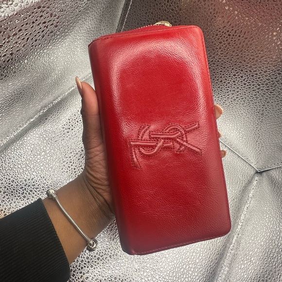 Preloved Red YSL Zippy Wallet with Box and Dust Bag - Picture 10 of 11